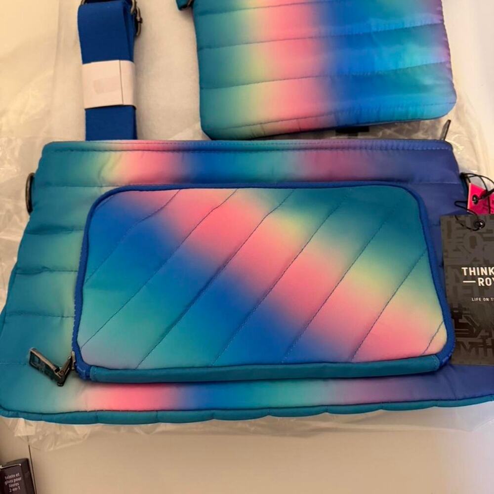 Think royln blue and pink